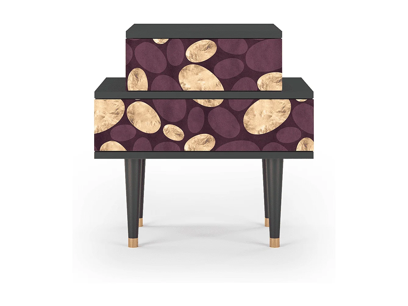 Table de nuit - 58х58х41 cm - NS1 - Fine Wine, Anthracite