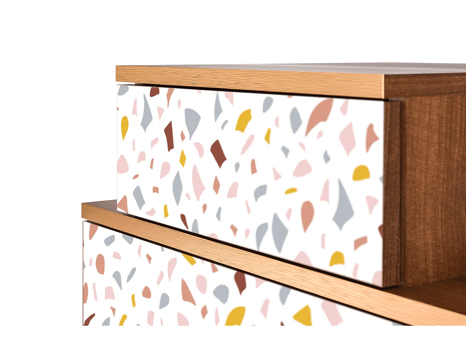 Criado-mudo - 58х58х41 cm - NS1 - Marmelade Cheese, Nogueira