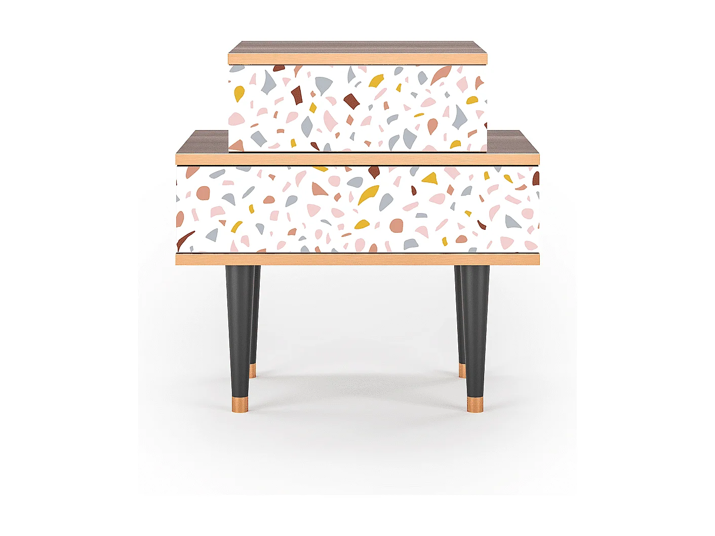 Stolik nocny - 58х58х41 cm - NS1 - Marmelade Cheese, Orzech