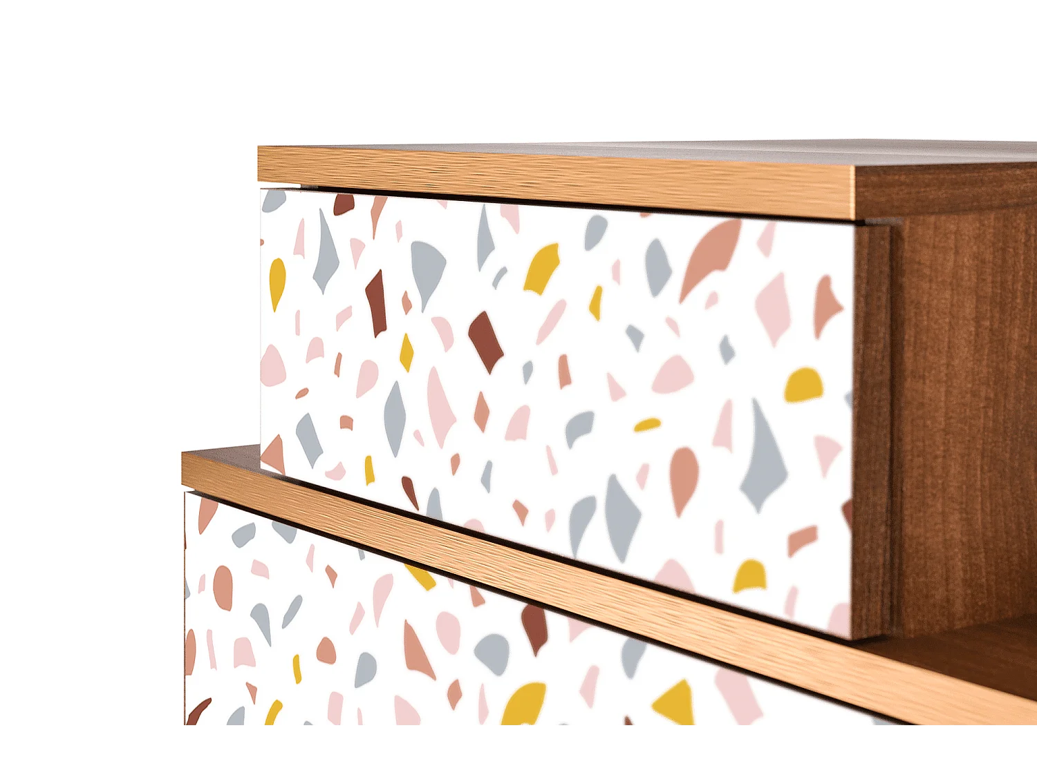 Stolik nocny - 58х58х41 cm - NS1 - Marmelade Cheese, Orzech