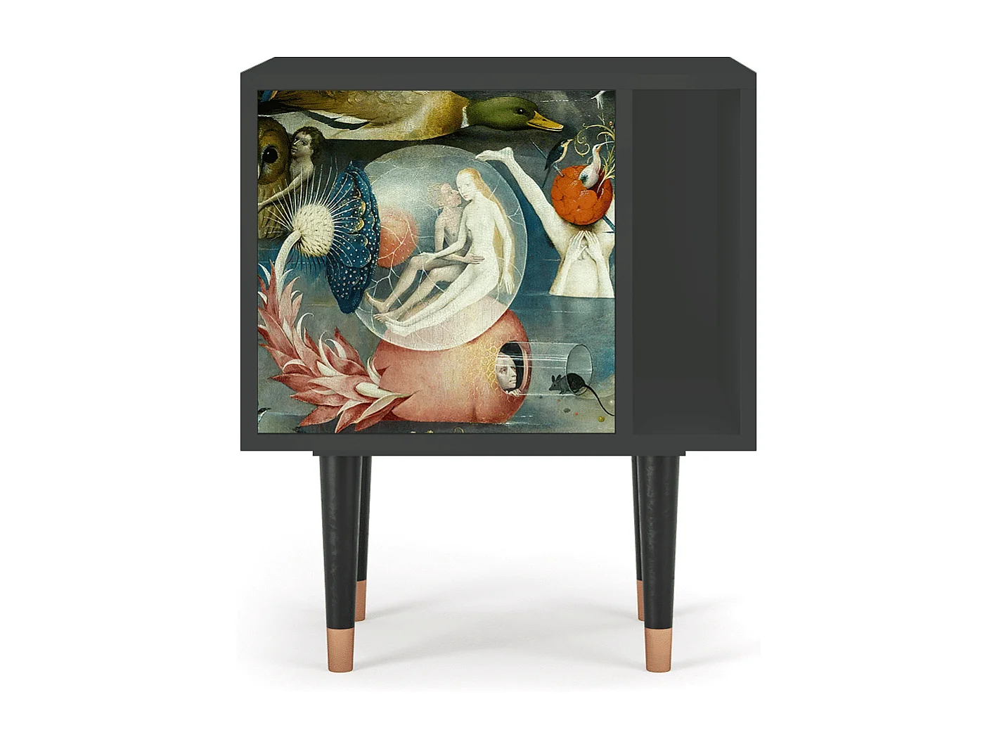 Stolik nocny - 57х69х48 cm - S2 - The Garden Of by Bosch, Antracyt