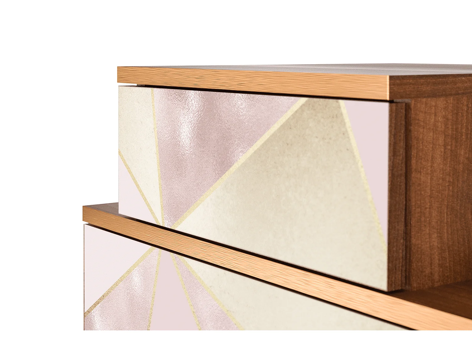 Stolik nocny - 58х58х41 cm - NS1 - Cosmopolitan Diva, Orzech