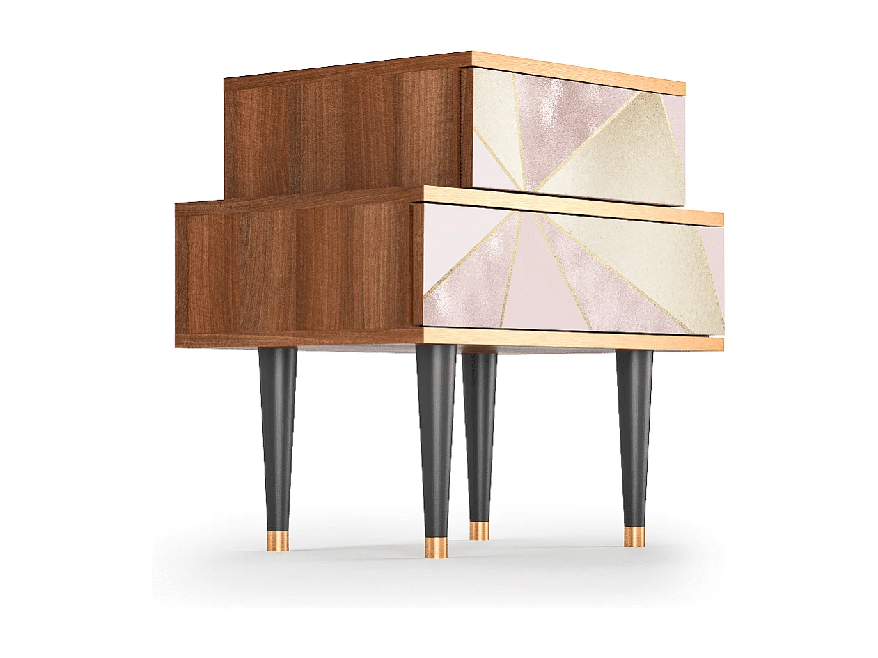 Stolik nocny - 58х58х41 cm - NS1 - Cosmopolitan Diva, Orzech