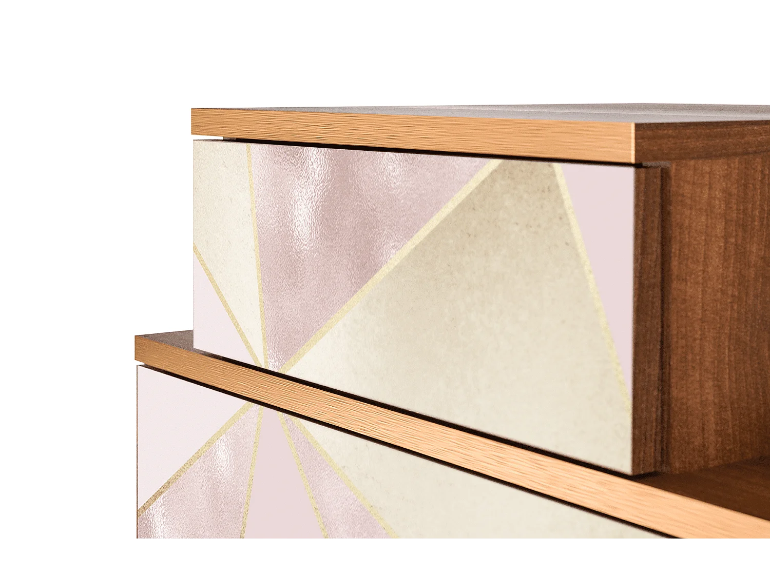 Stolik nocny - 58х58х41 cm - NS1 - Cosmopolitan Diva, Orzech