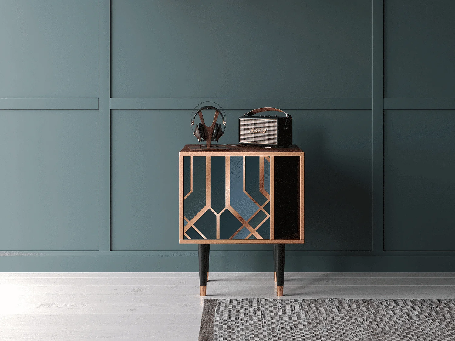 Table de nuit - 57х69х48 cm - S2 - Ashy 1920', Noyer