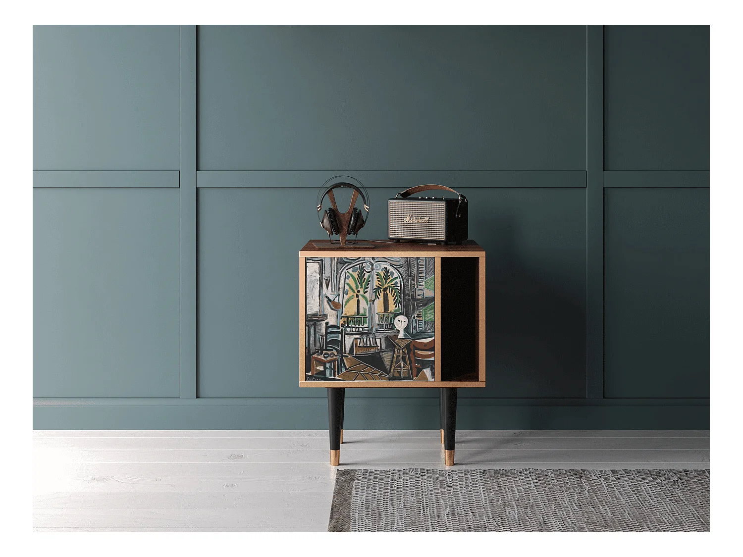 Nachtkastje - 57х69х48 cm - S2 - The Studio , Walnoot