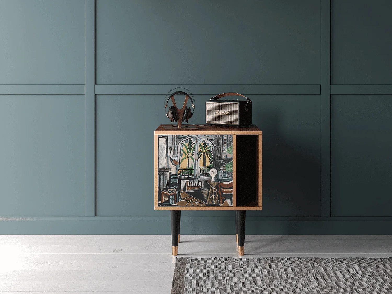 Nachtkastje - 57х69х48 cm - S2 - The Studio , Walnoot