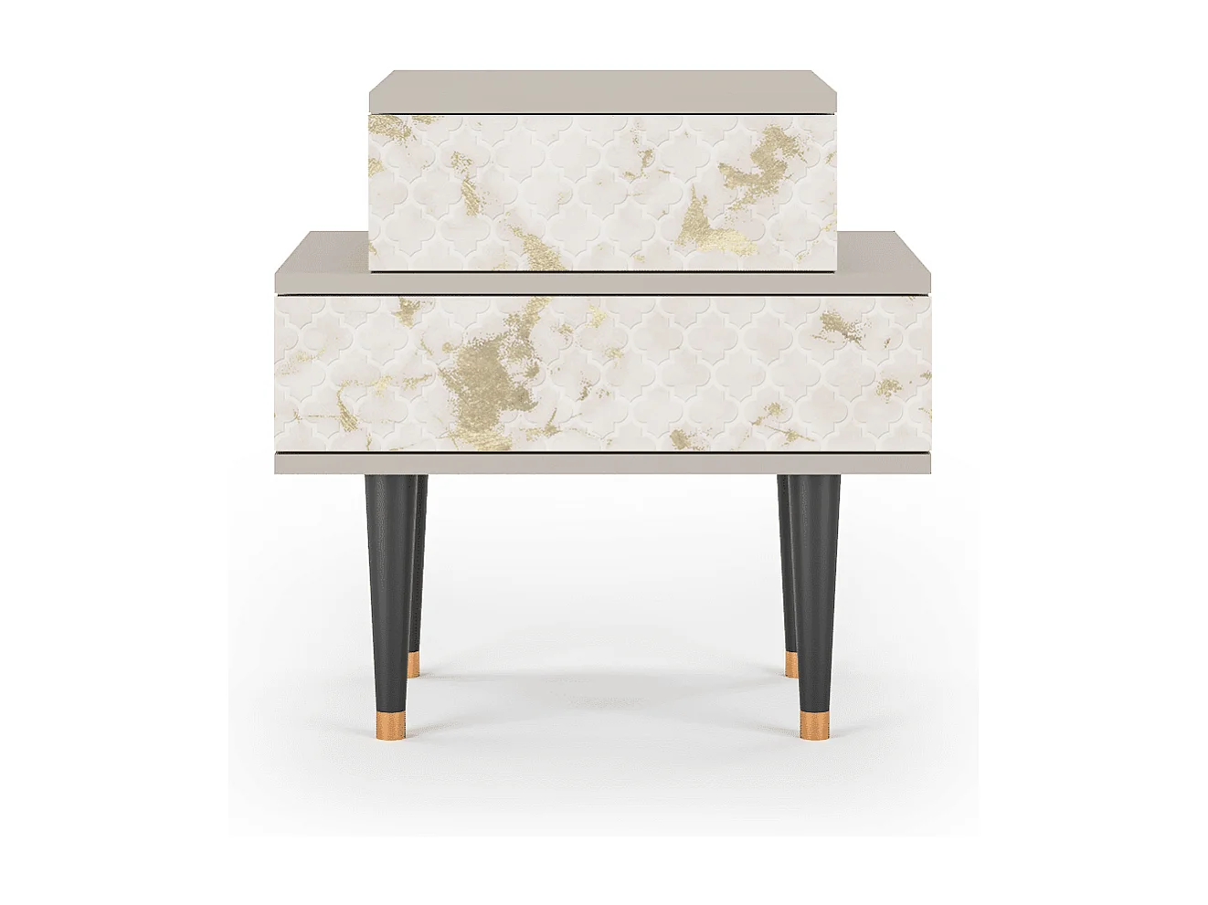 Stolik nocny - 58х58х41 cm - NS1 - Sahara desert, Piaskowy