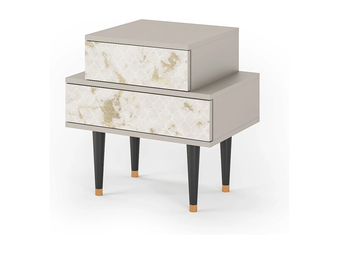 Stolik nocny - 58х58х41 cm - NS1 - Sahara desert, Piaskowy