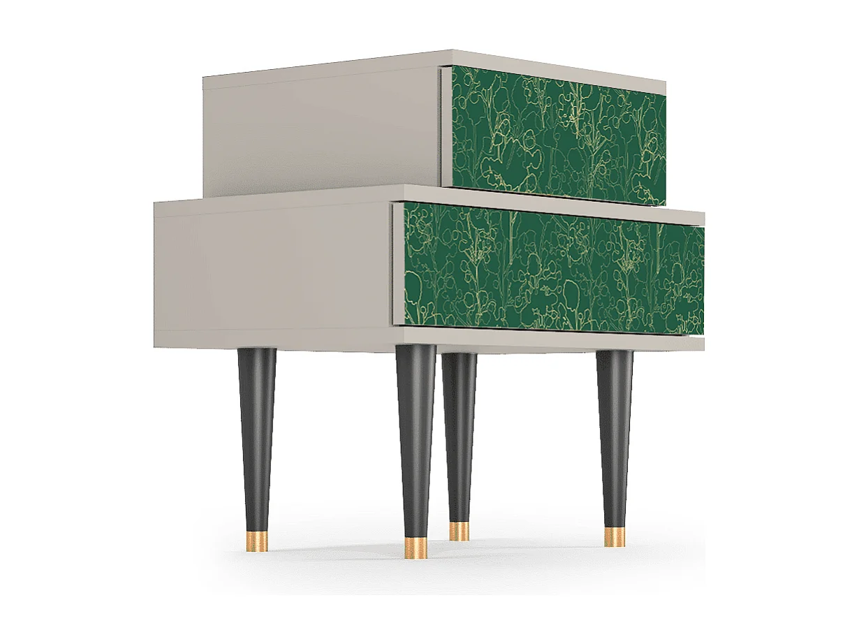 Comodino - 58х58х41 cm - NS1 - Emerald Forest, Sabbia