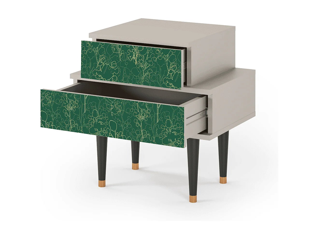 Comodino - 58х58х41 cm - NS1 - Emerald Forest, Sabbia