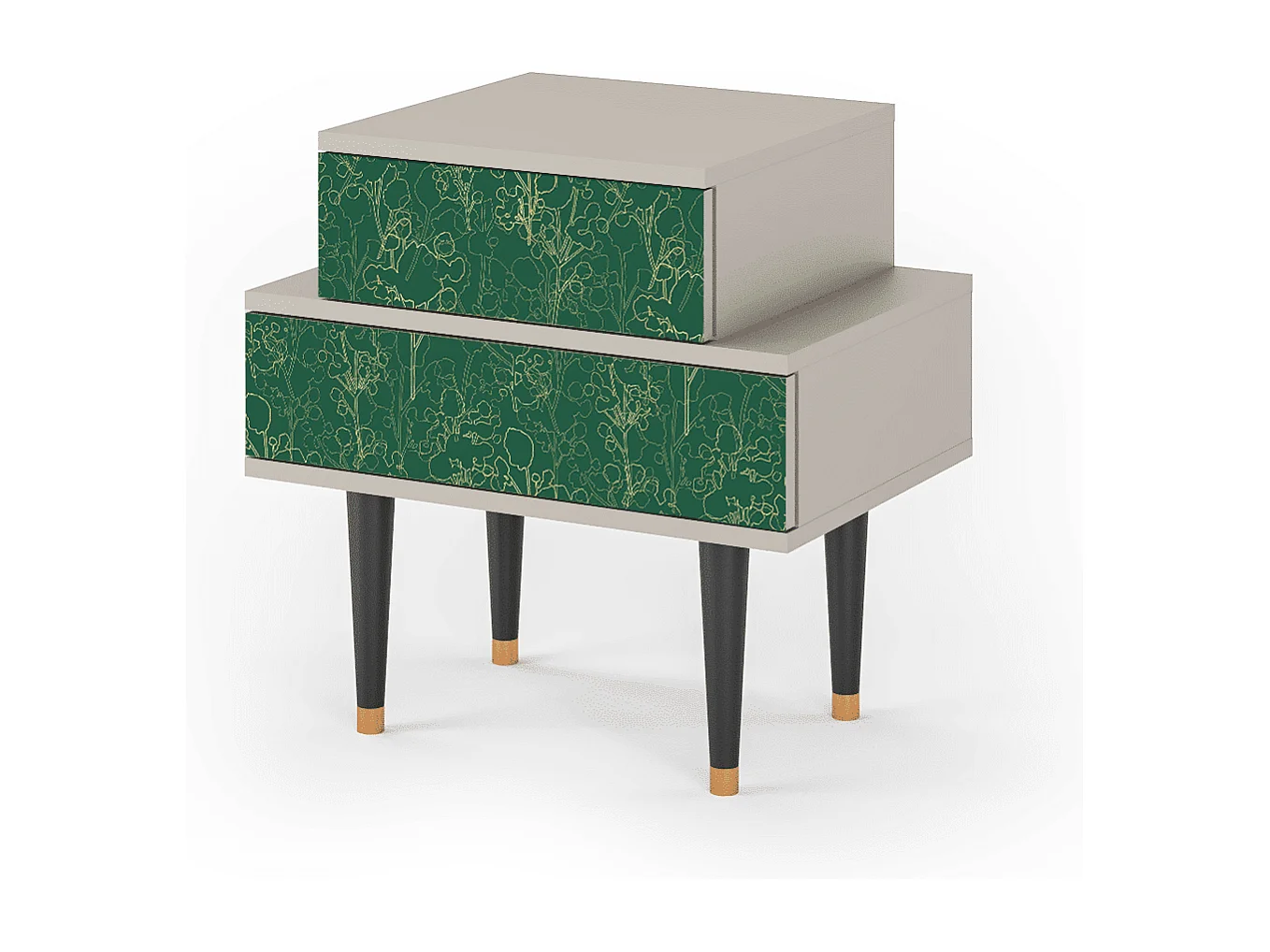 Table de nuit - 58х58х41 cm - NS1 - Emerald Forest, Sable
