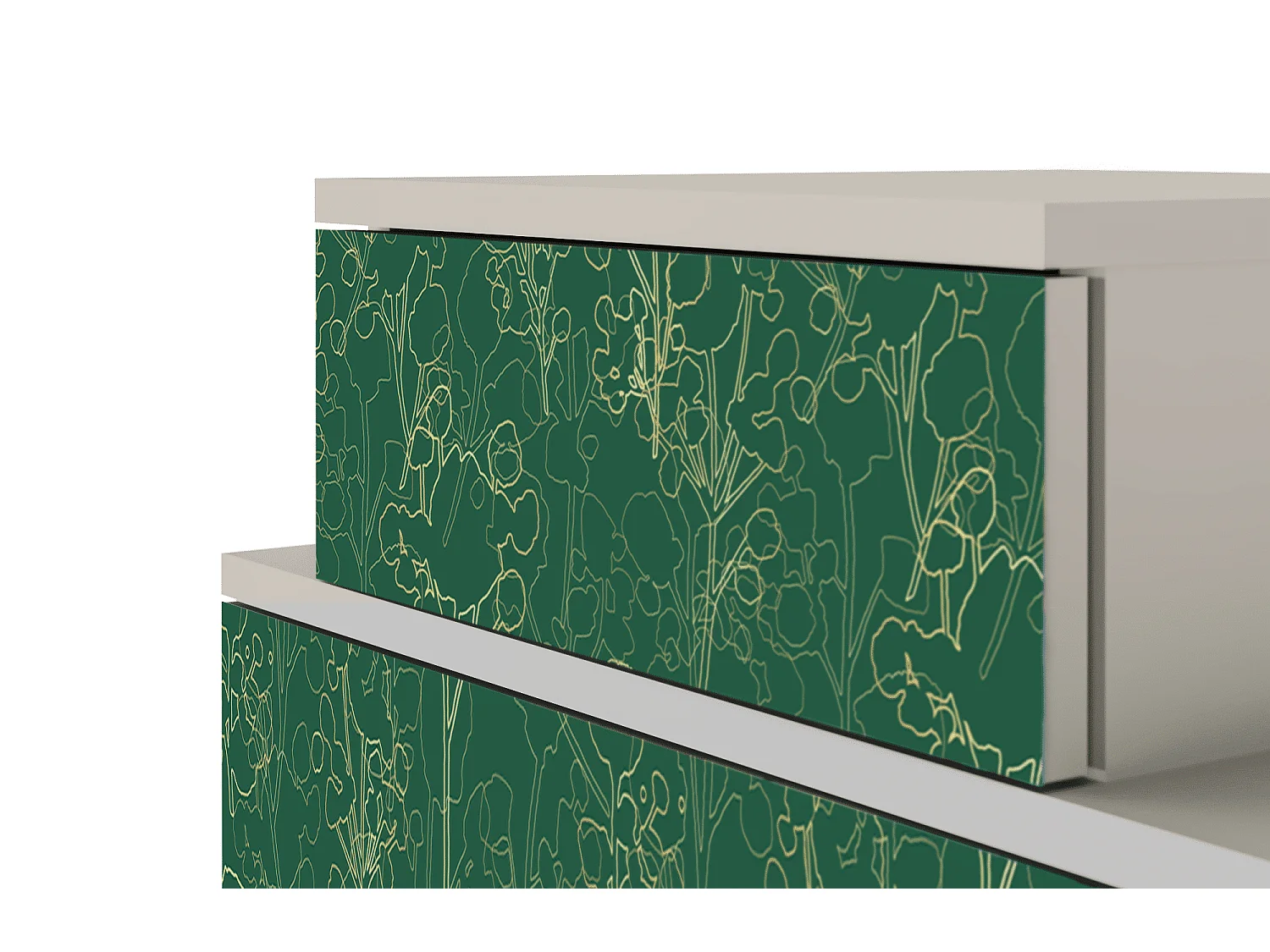 Table de nuit - 58х58х41 cm - NS1 - Emerald Forest, Sable