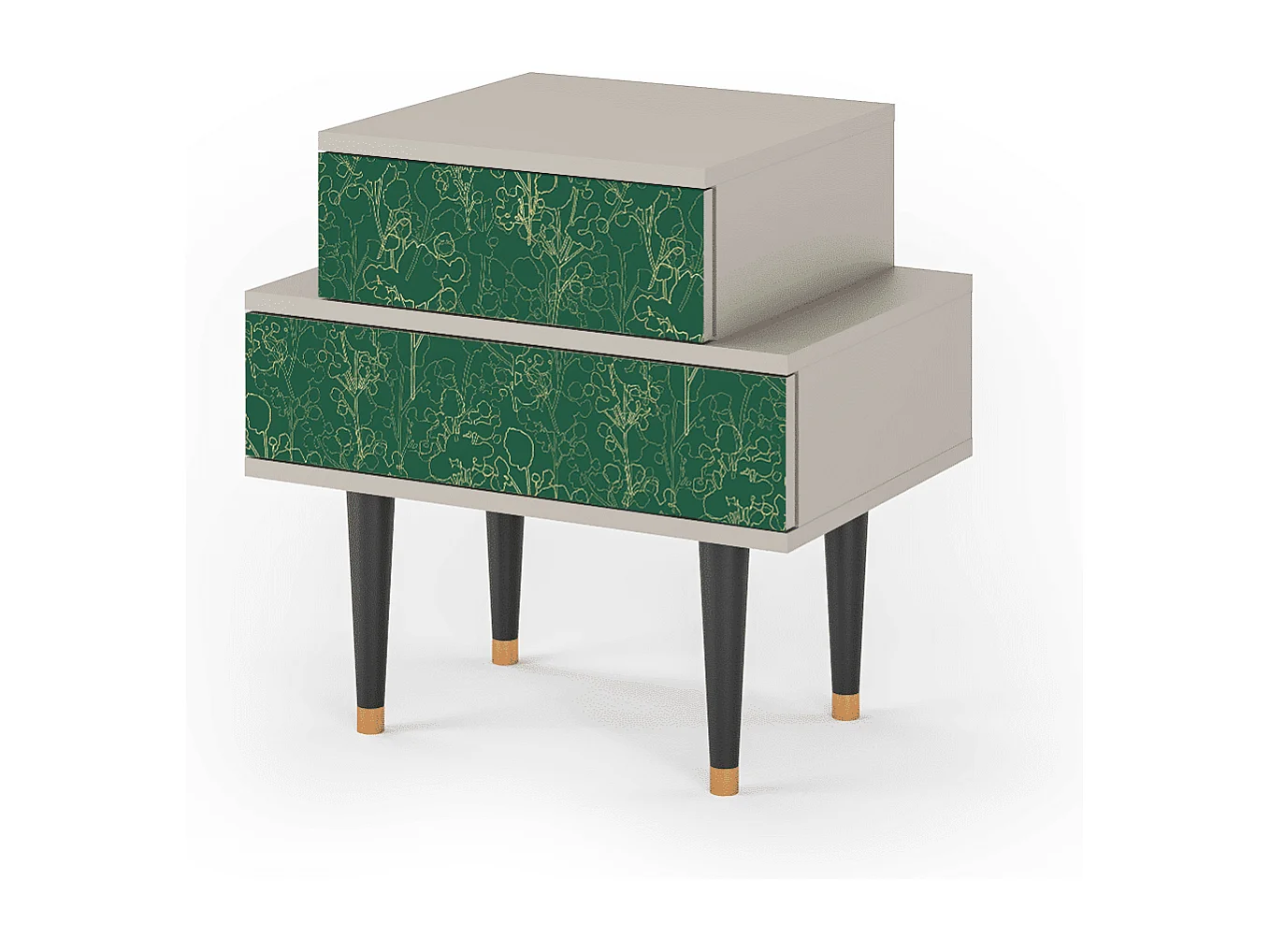 Comodino - 58х58х41 cm - NS1 - Emerald Forest, Sabbia