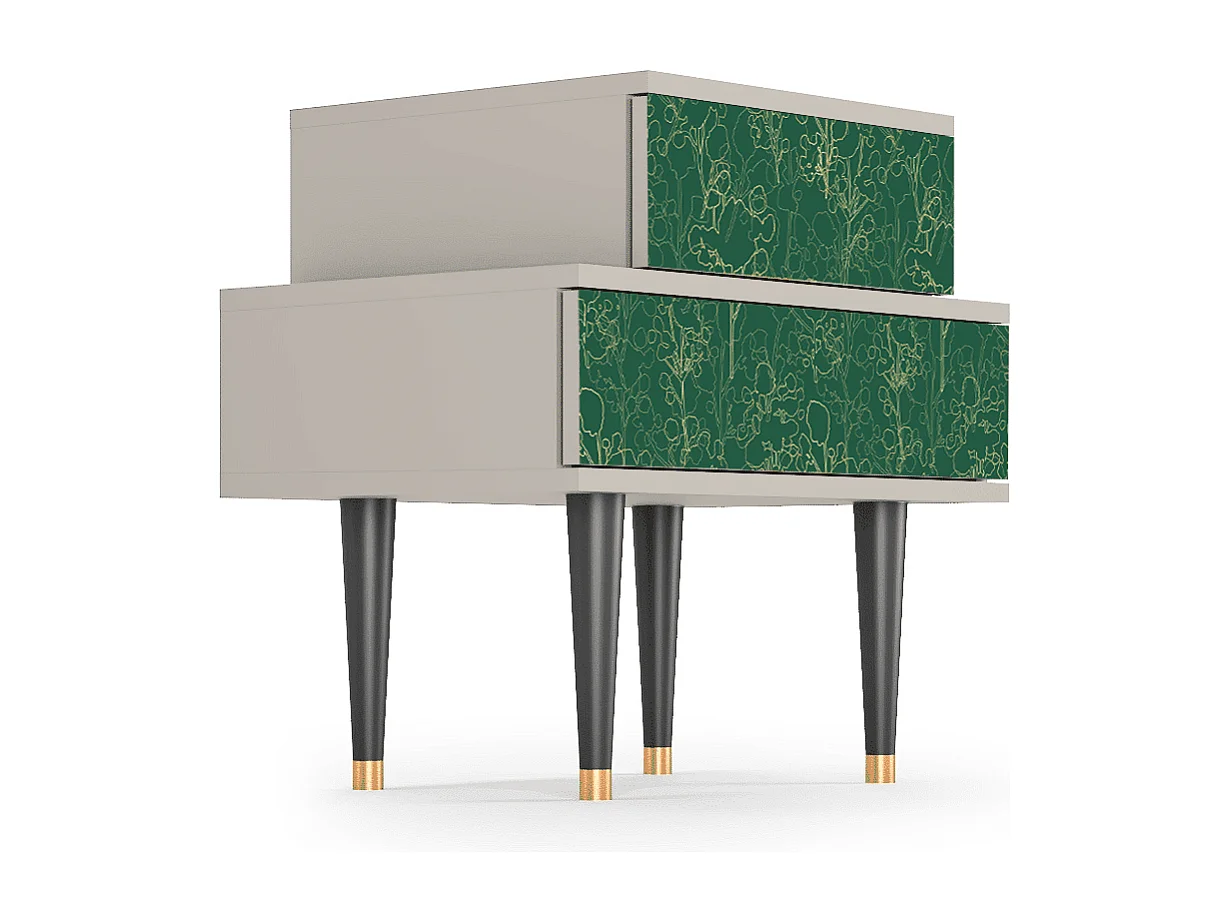 Comodino - 58х58х41 cm - NS1 - Emerald Forest, Sabbia