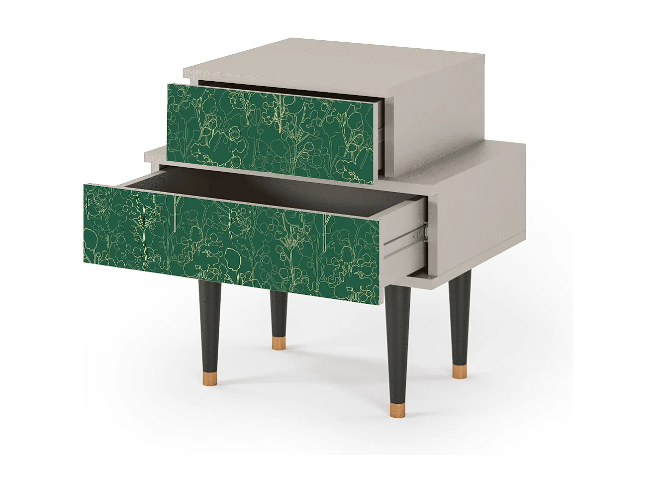 Comodino - 58х58х41 cm - NS1 - Emerald Forest, Sabbia