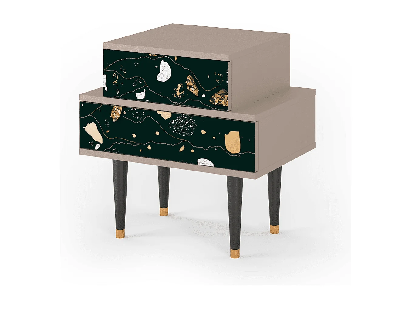 Table de nuit - 58х58х41 cm - NS1 - Space Rocks, Latte