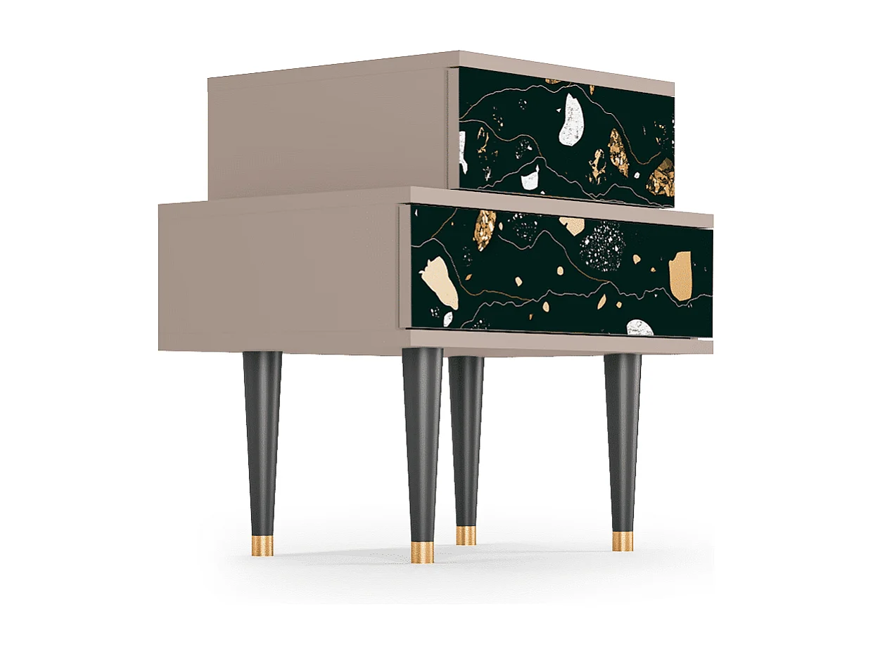 Table de nuit - 58х58х41 cm - NS1 - Space Rocks, Latte