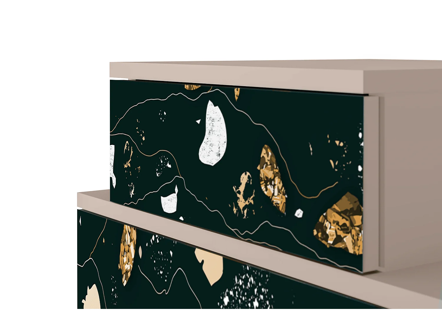 Table de nuit - 58х58х41 cm - NS1 - Space Rocks, Latte