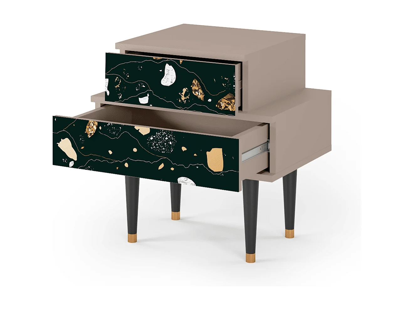 Table de nuit - 58х58х41 cm - NS1 - Space Rocks, Latte