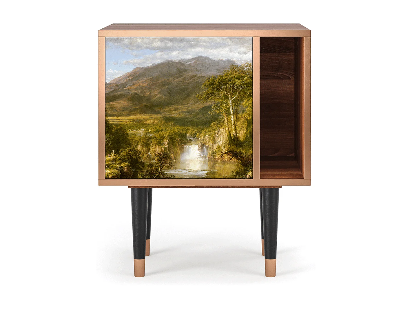 Stolik nocny - 57х69х48 cm - S2 - The Heart of the Andes , Orzech