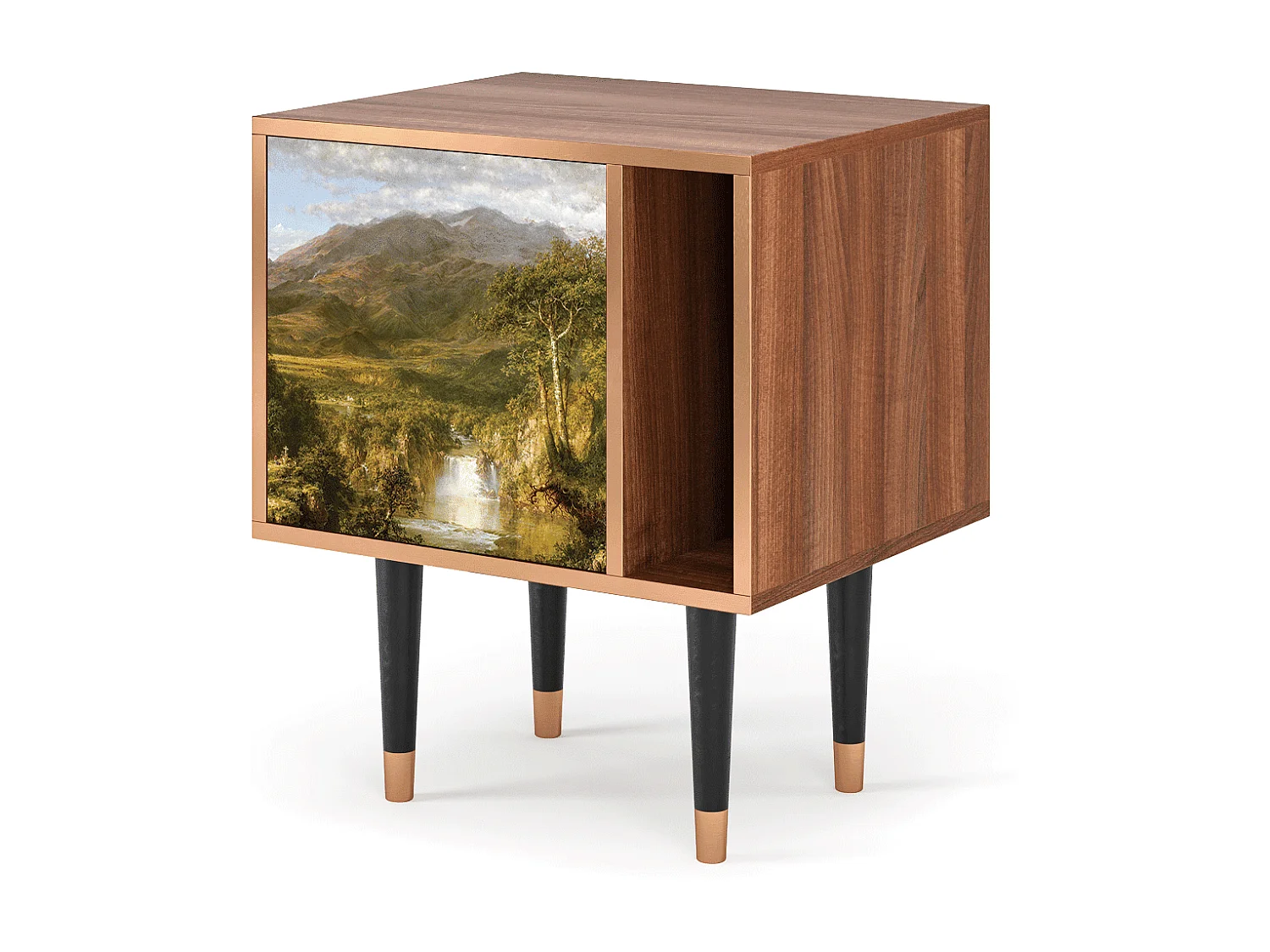 Stolik nocny - 57х69х48 cm - S2 - The Heart of the Andes , Orzech