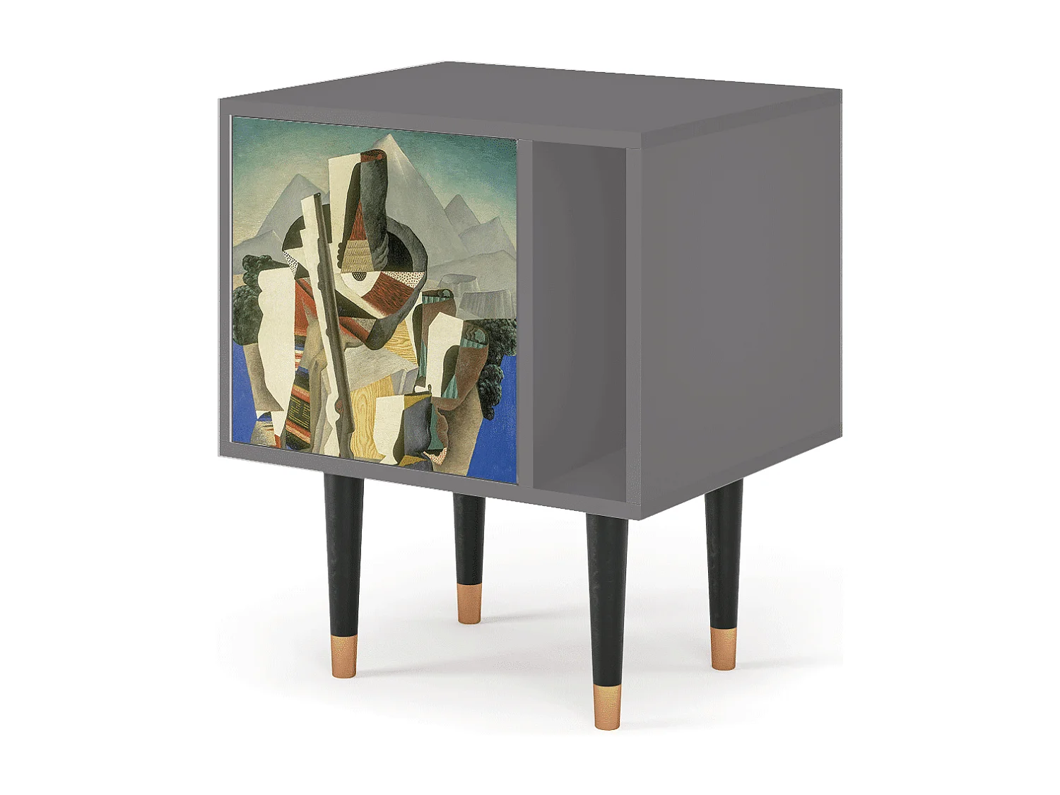 Table de nuit - 57х69х48 cm - S2 - The Cubist Paintings , Gris