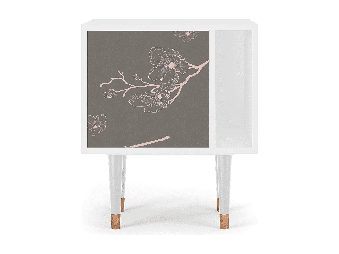 Table de nuit - 57х69х48 cm - S2 - Cherry Blossom, Blanc