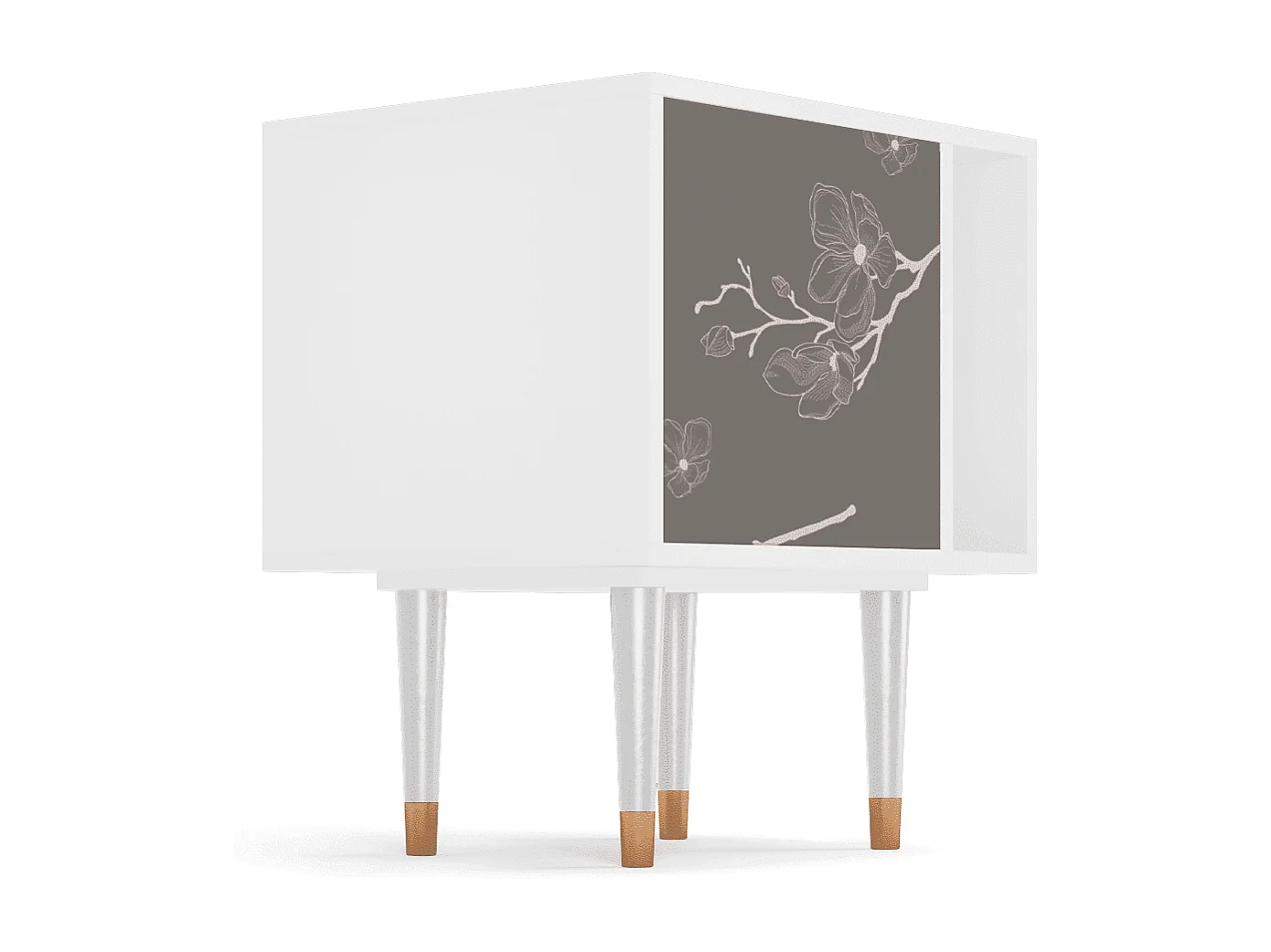 Table de nuit - 57х69х48 cm - S2 - Cherry Blossom, Blanc