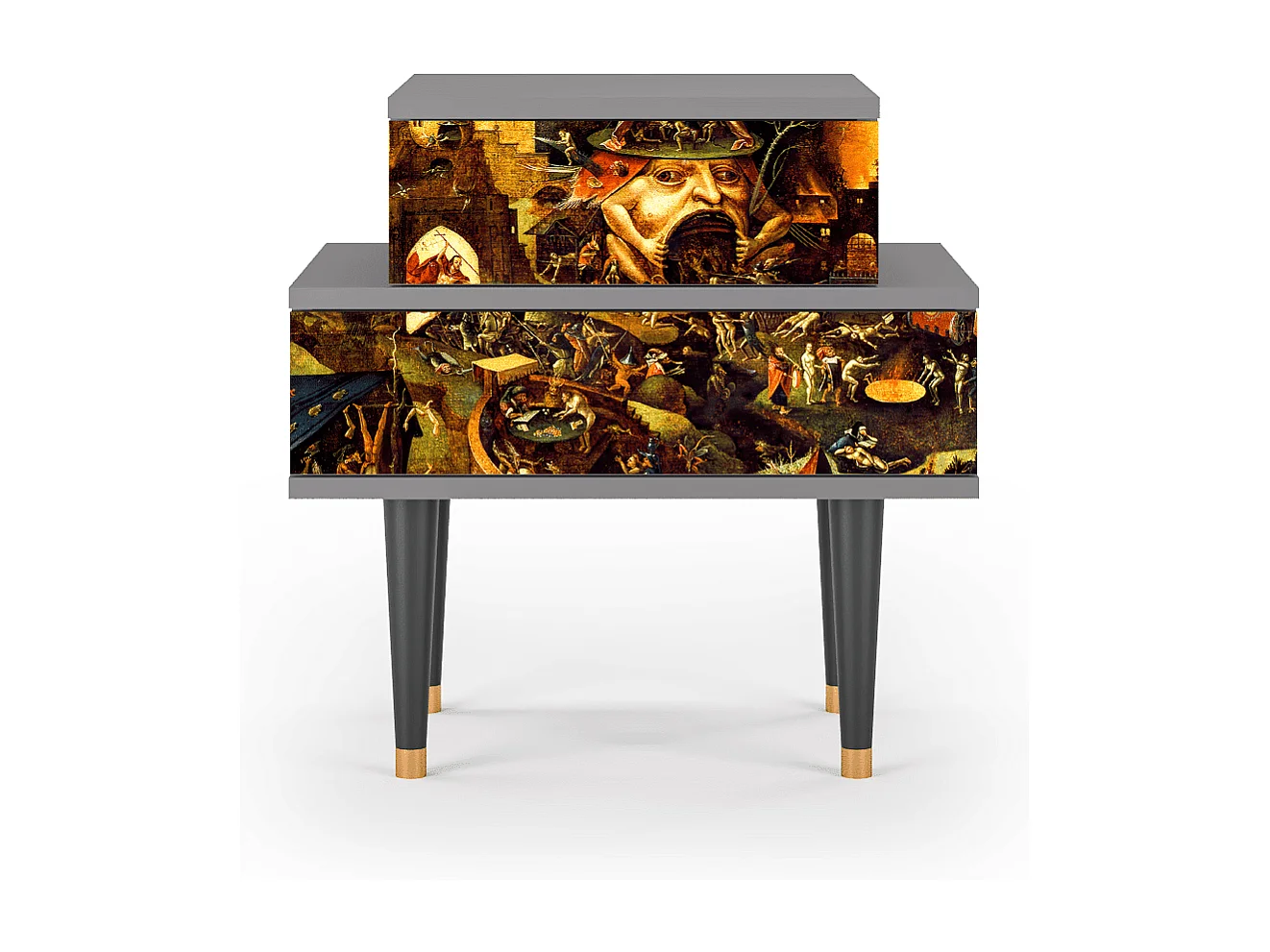 Table de nuit - 58х58х41 cm - NS1 - Christ in Limbo, Gris