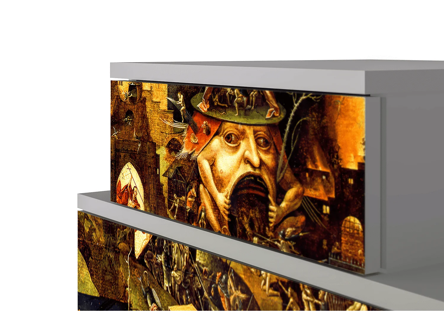 Stolik nocny - 58х58х41 cm - NS1 - Christ in Limbo, Szary