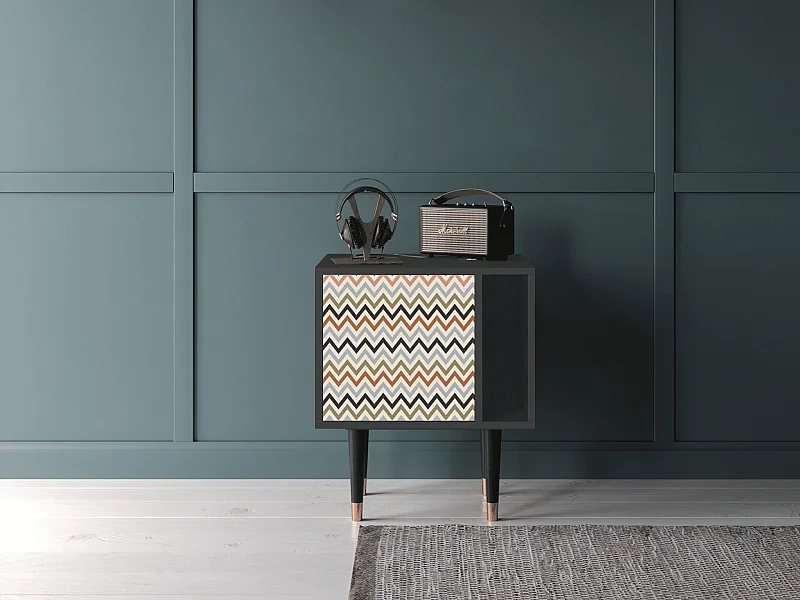 Stolik nocny - 57х69х48 cm - S2 - Bright Ripple, Antracyt