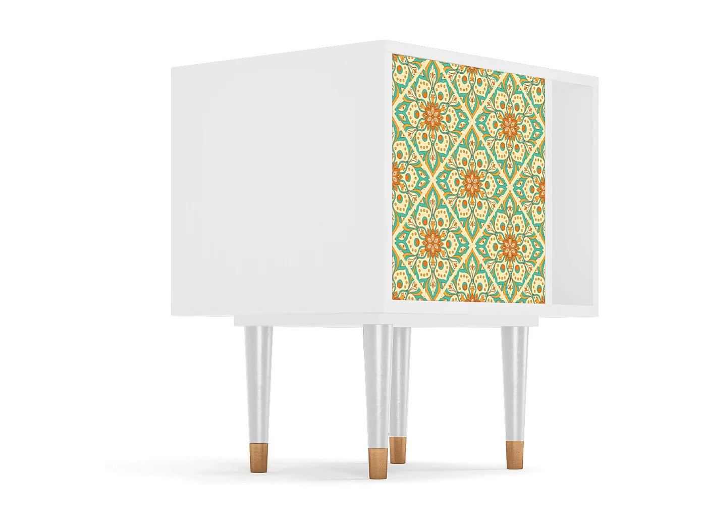 Table de nuit - 57х69х48 cm - S2 - Hindu Daisy, Blanc