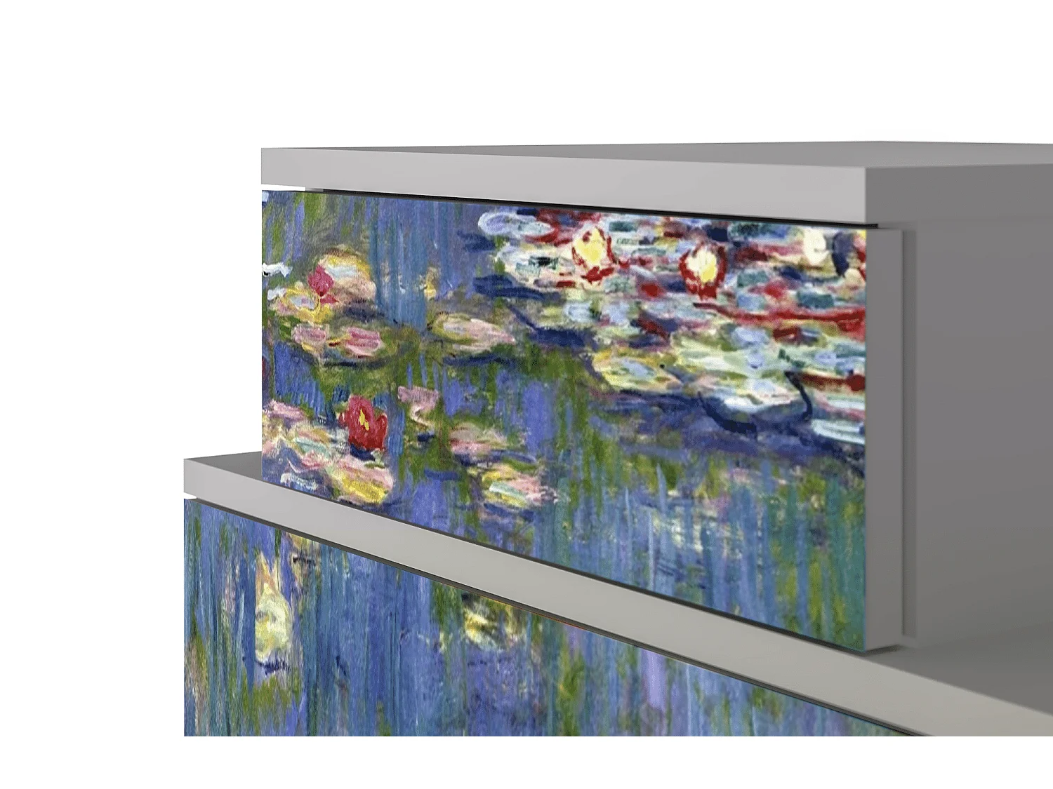 Nachtkastje - 58х58х41 cm - NS1 - The water lily pond  , Grijs