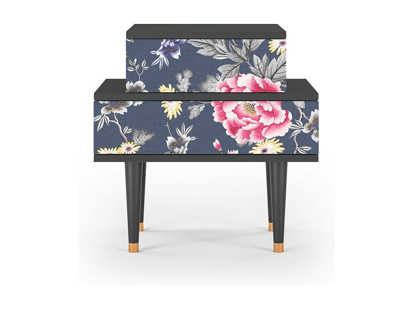 Comodino - 58х58х41 cm - NS1 - Dark Flower Bed, Antracite