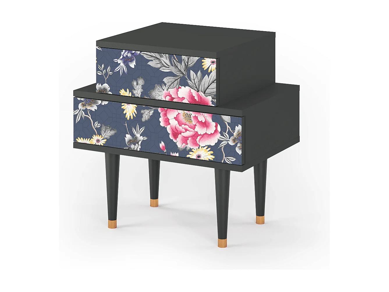 Comodino - 58х58х41 cm - NS1 - Dark Flower Bed, Antracite