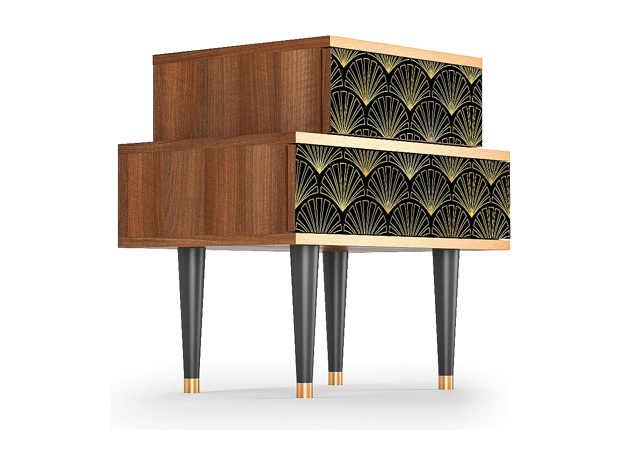 Table de nuit - 58х58х41 cm - NS1 - Bird of Juno, Noyer