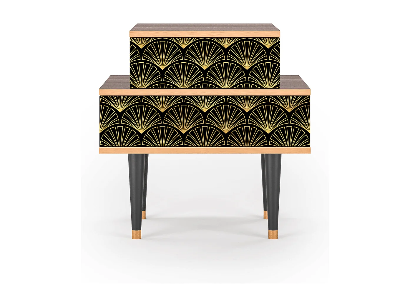 Stolik nocny - 58х58х41 cm - NS1 - Bird of Juno, Orzech