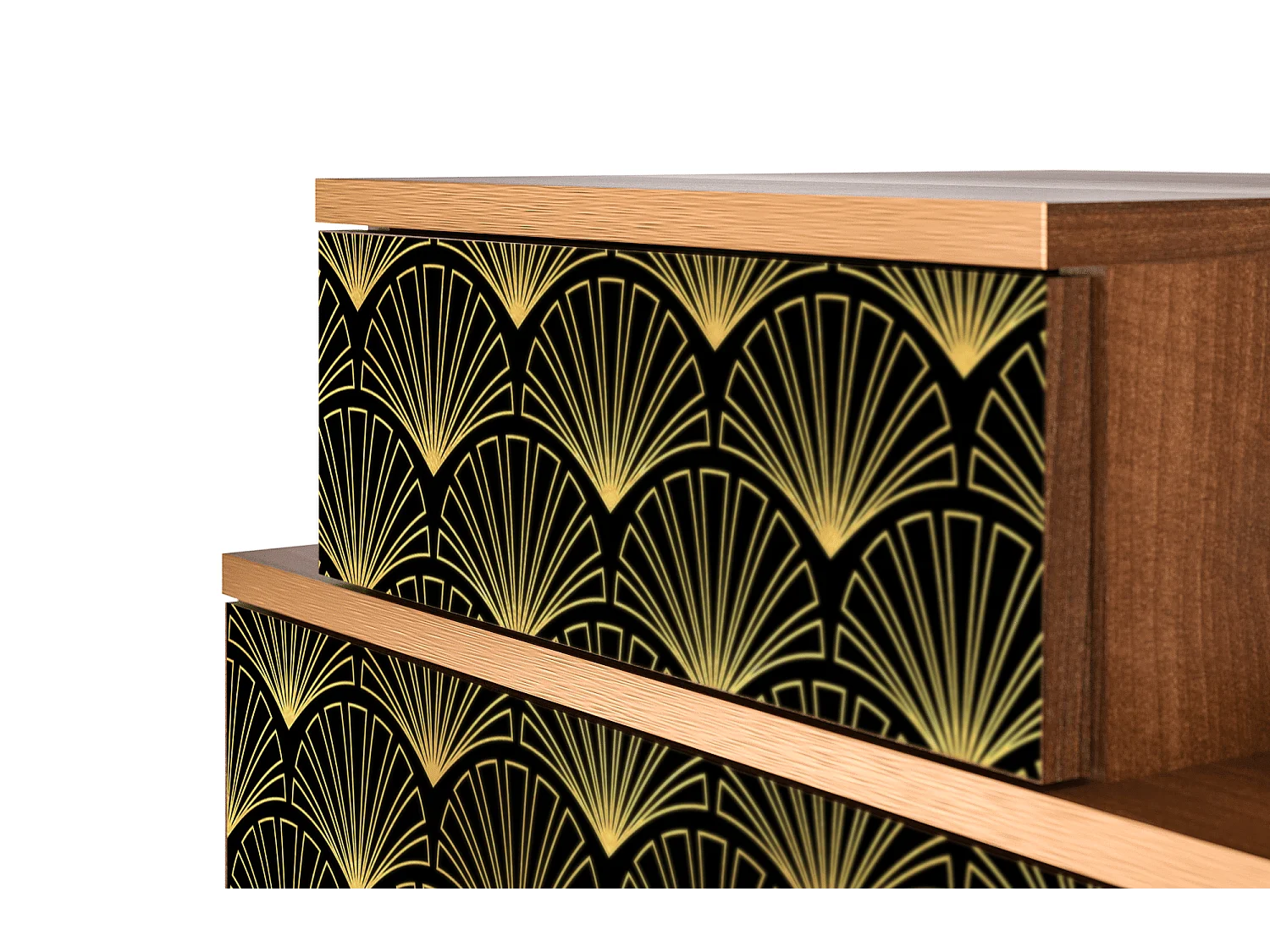 Stolik nocny - 58х58х41 cm - NS1 - Bird of Juno, Orzech