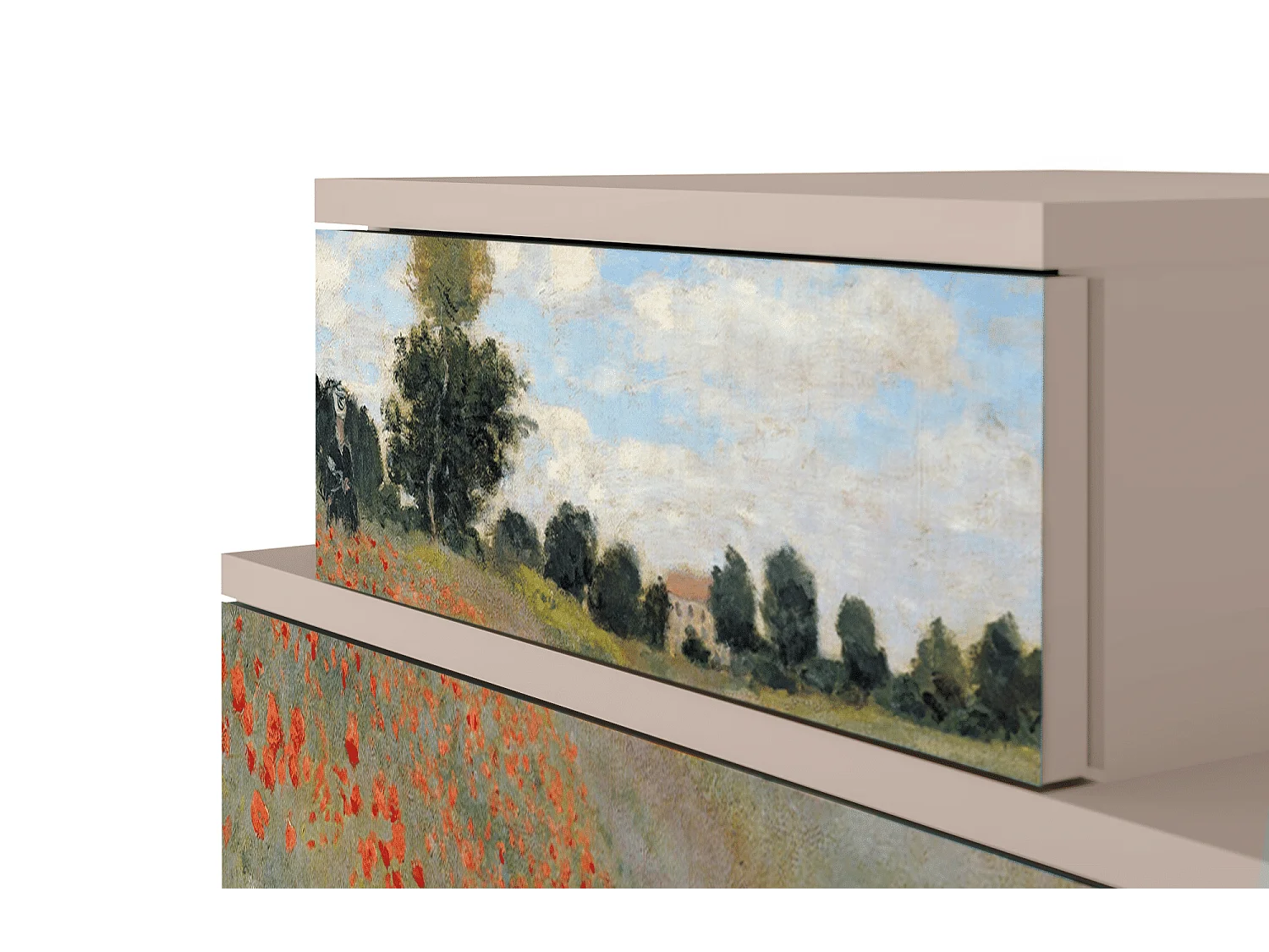 Table de nuit - 58х58х41 cm - NS1 - The Poppy Field   , Latte