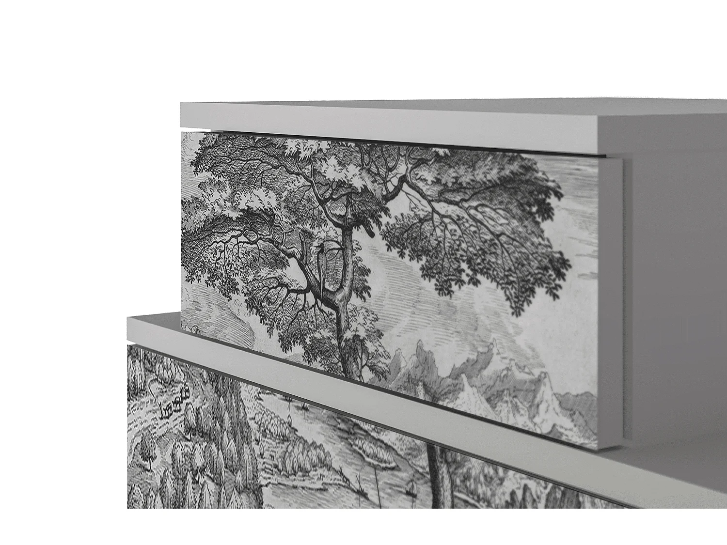 Criado-mudo - 58х58х41 cm - NS1 - Milites Requiescentes, Cinza