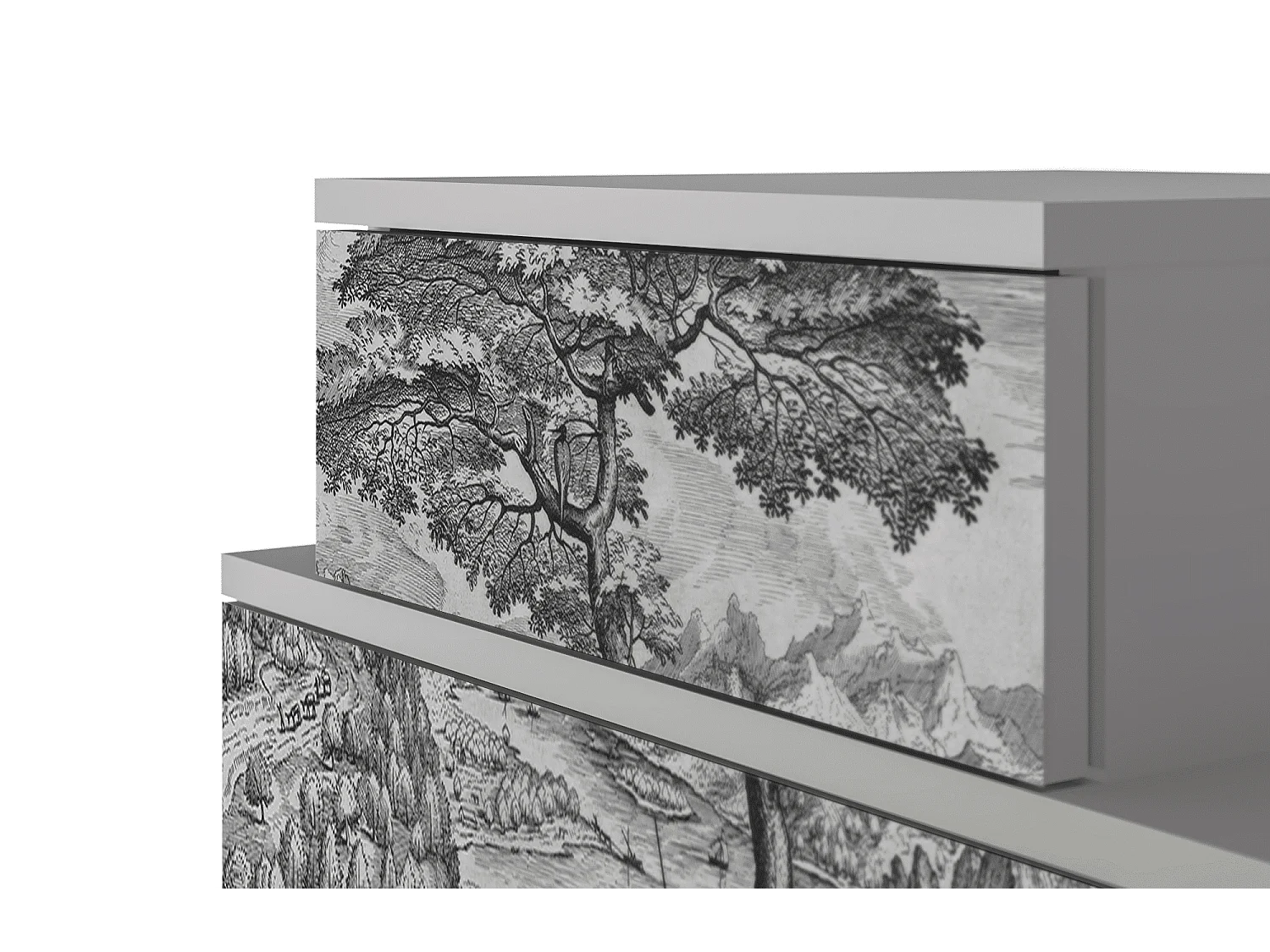 Stolik nocny - 58х58х41 cm - NS1 - Milites Requiescentes, Szary