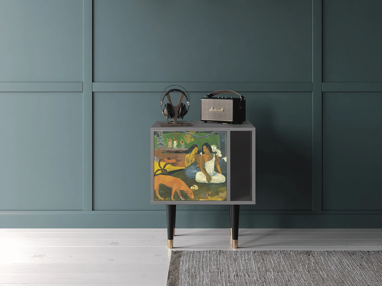 Stolik nocny - 57х69х48 cm - S2 - Arearea , Szary