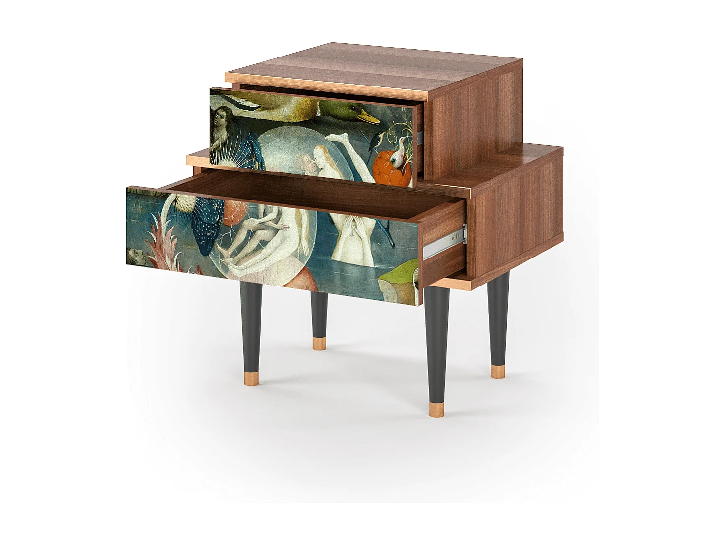 Criado-mudo - 58х58х41 cm - NS1 - The Garden Of by Bosch, Nogueira