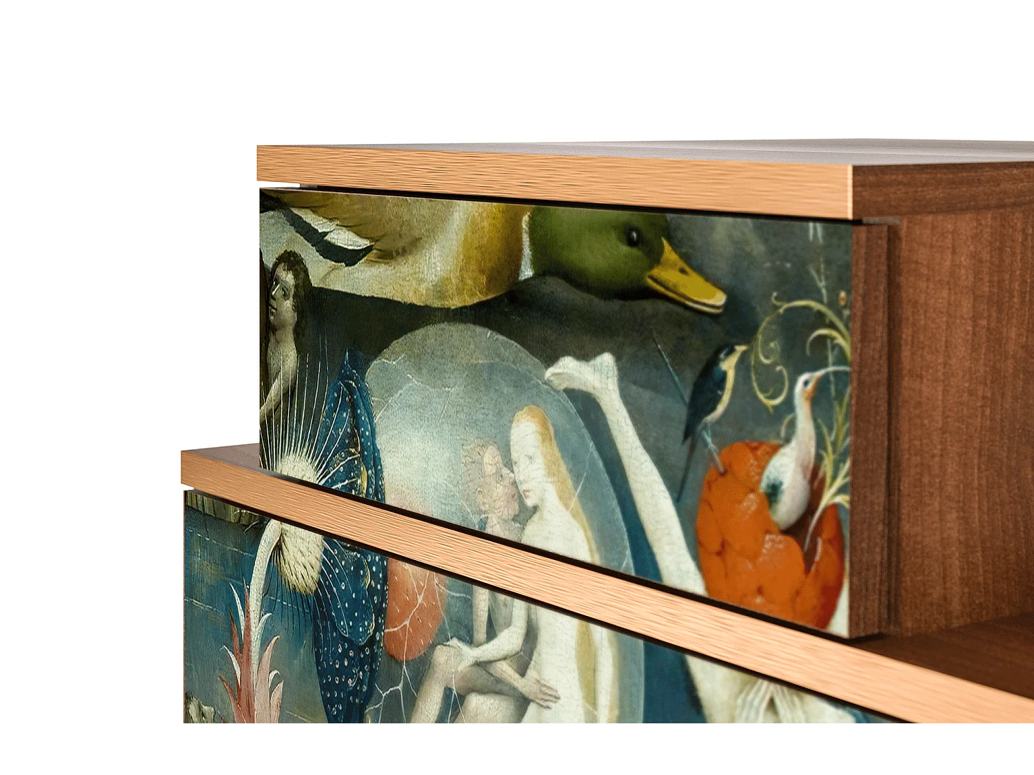Stolik nocny - 58х58х41 cm - NS1 - The Garden Of by Bosch, Orzech