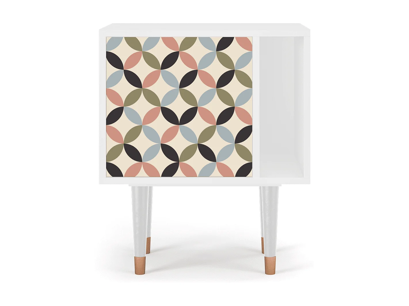 Stolik nocny - 57х69х48 cm - S2 - Butterfly Effect, Biały