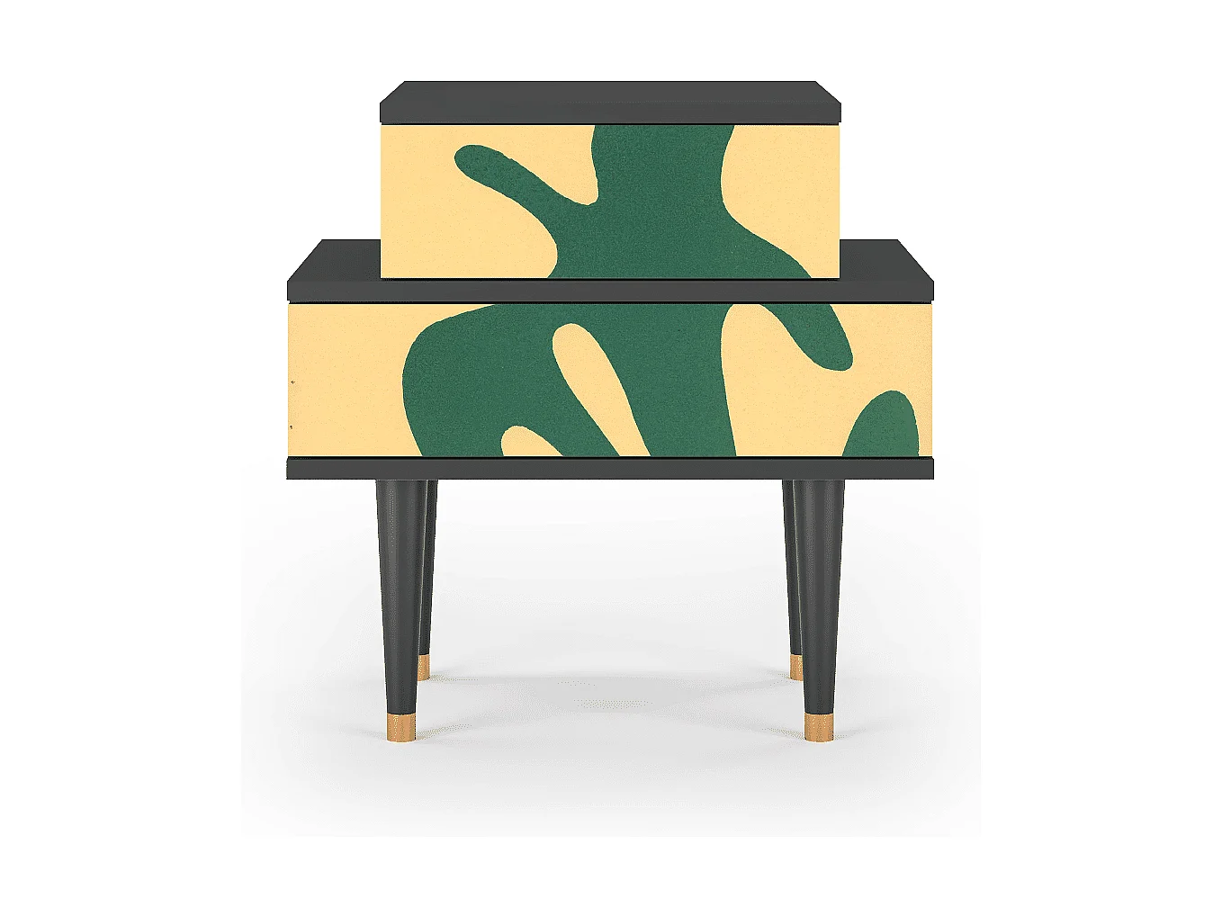 Stolik nocny - 58х58х41 cm - NS1 - Constellations by Arp, Antracyt