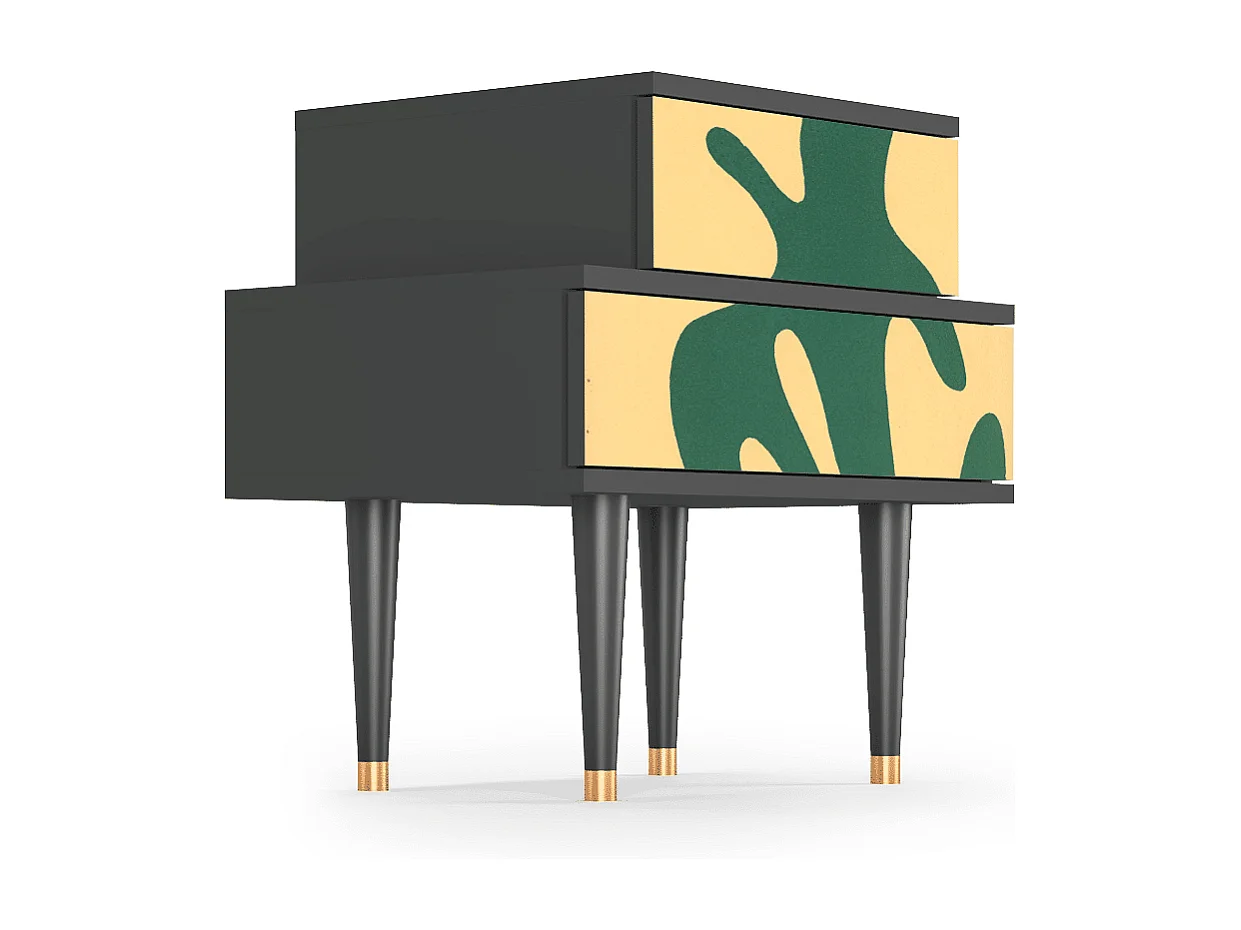 Stolik nocny - 58х58х41 cm - NS1 - Constellations by Arp, Antracyt