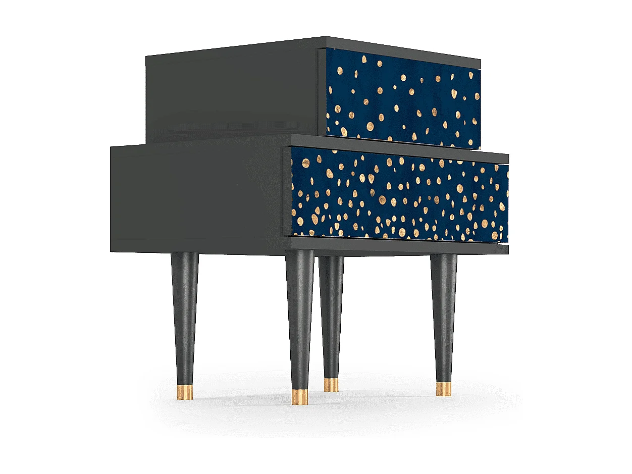 Mesita de noche - 58х58х41 cm - NS1 - Night Skies, Antracita