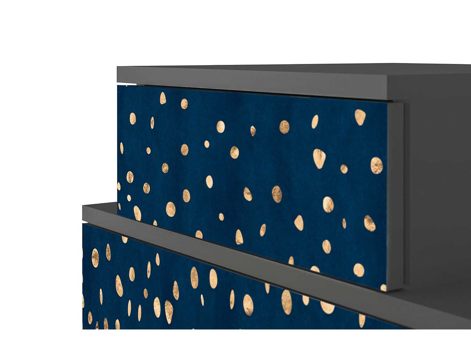 Mesita de noche - 58х58х41 cm - NS1 - Night Skies, Antracita